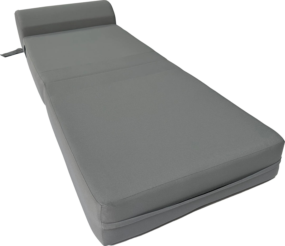 Gray Folding Sleeper Chair Foam Bed W449