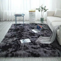 Super Soft Indoor Modern Rugs, Anti-Skid Washable, Dark Grey E58953