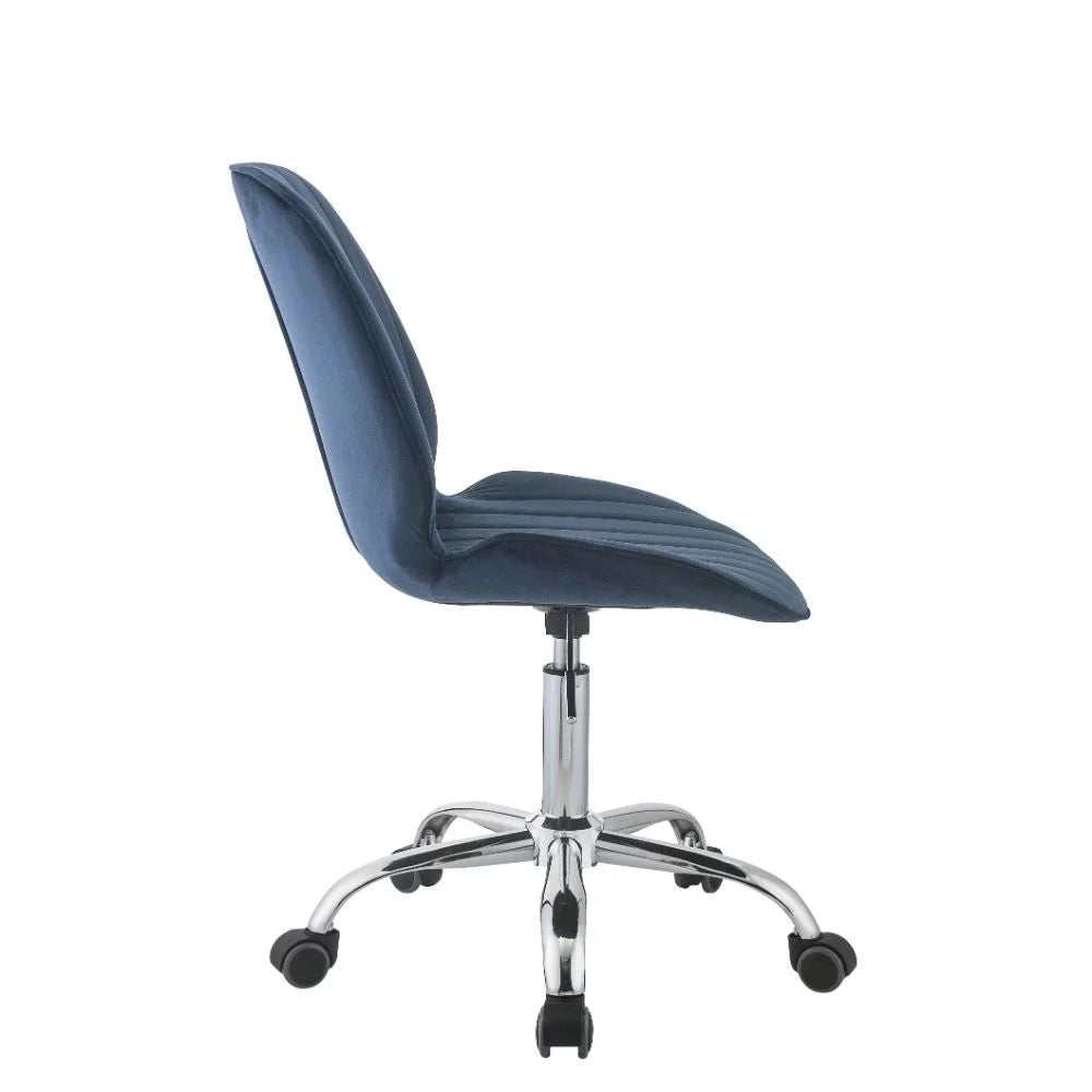 Twilight Blue Velvet Office Chair K86927