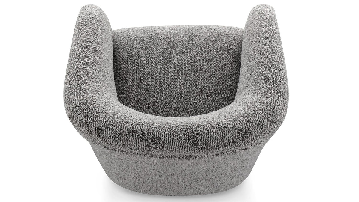 Dark Grey Polyester Loveseat with Side Bags O7678
