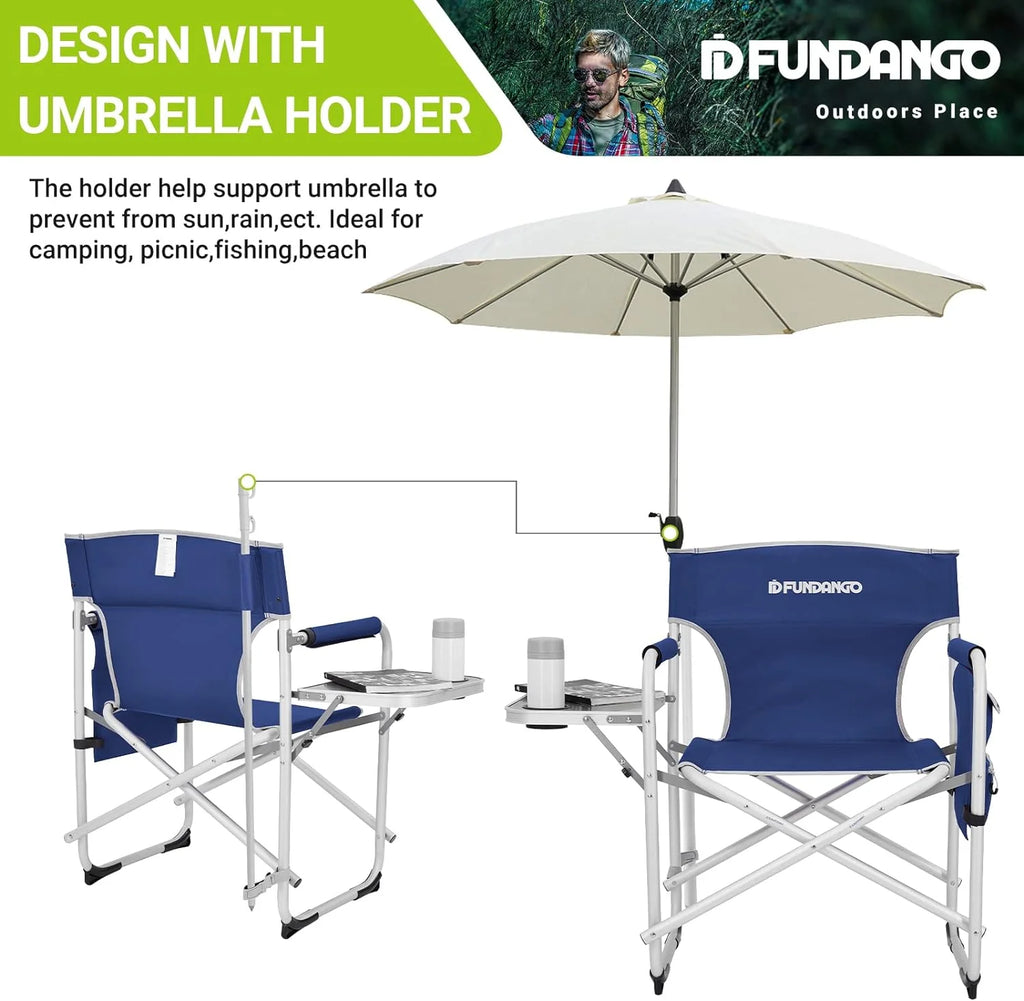 Portable Lightweight Folding Camping Chair with Side Table F27651