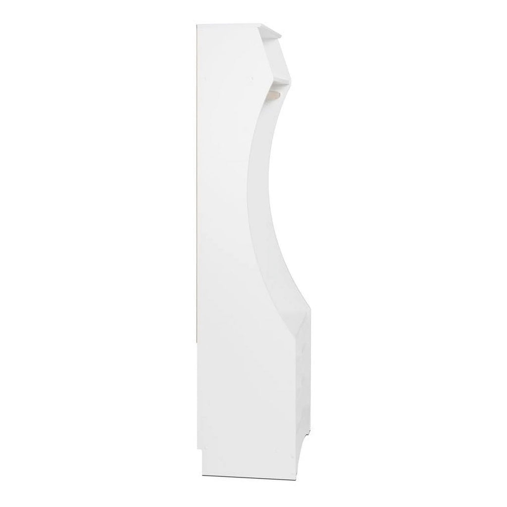 White Engineered Wood Wardrobe with Shoe Storage P13369