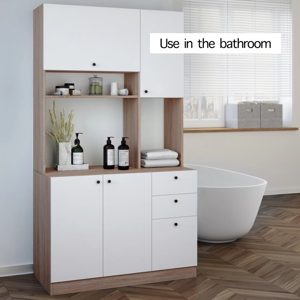 White Pantry Kitchen Storage Cabinet U158