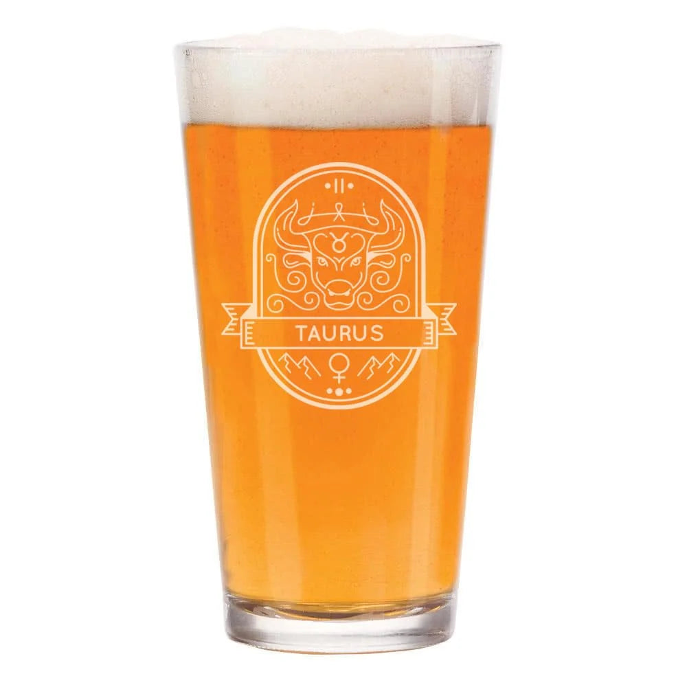 16 oz Beer Pint Glass Q659