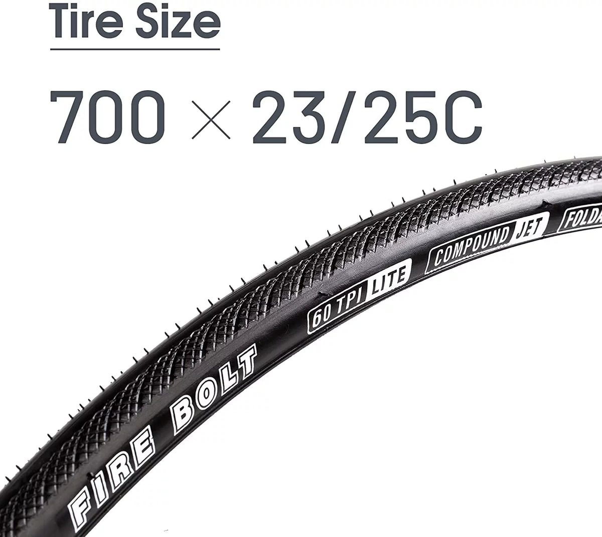 20 PACK 700x25c Foldable 60 TPI Road Bike Tire A393