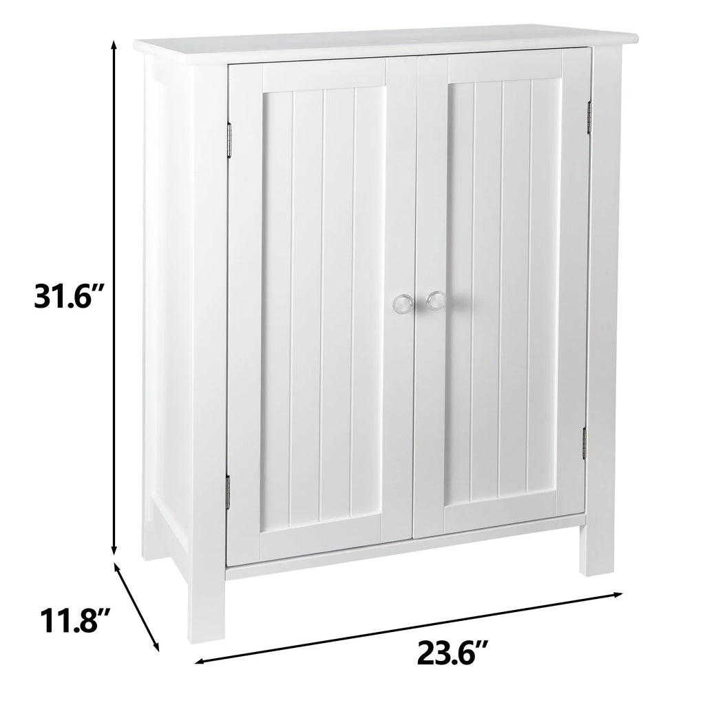 White 2-Door Wooden Bathroom Storage Cabinet M8023