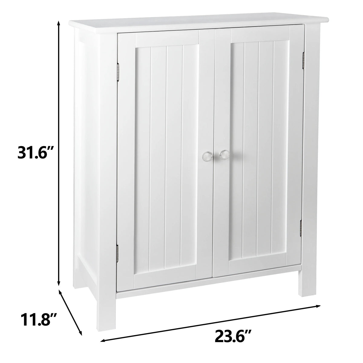 White 2-Door Wooden Bathroom Storage Cabinet M8023