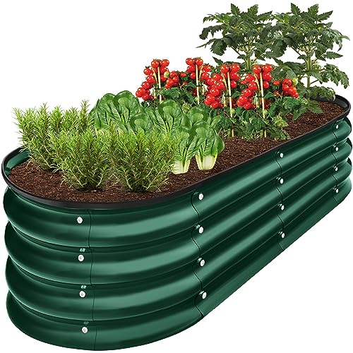 Charcoal 8x2x1ft Metal Raised Garden Bed C37846