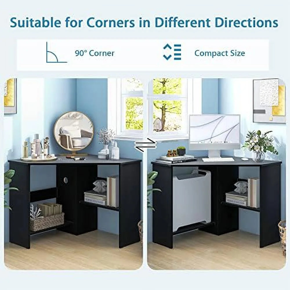 Corner Desk with Shelves N123
