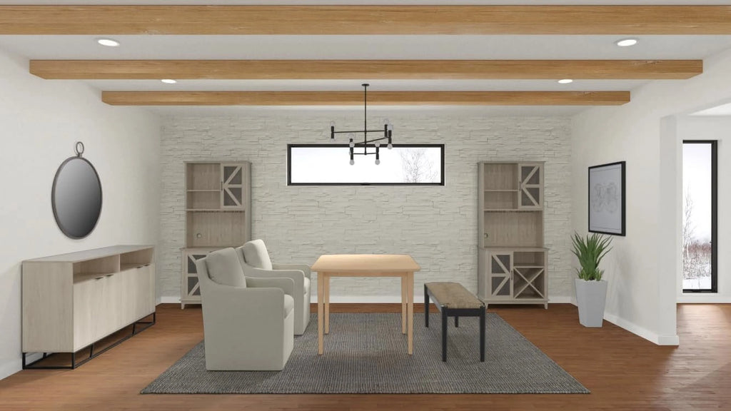 Unfinished Shaker Leg Dining Table With Extension B682263