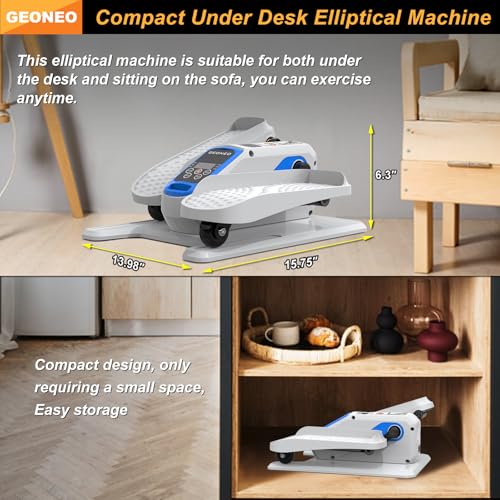 Quiet Compact Electric Under Desk Elliptical Machine with Monitor P4861