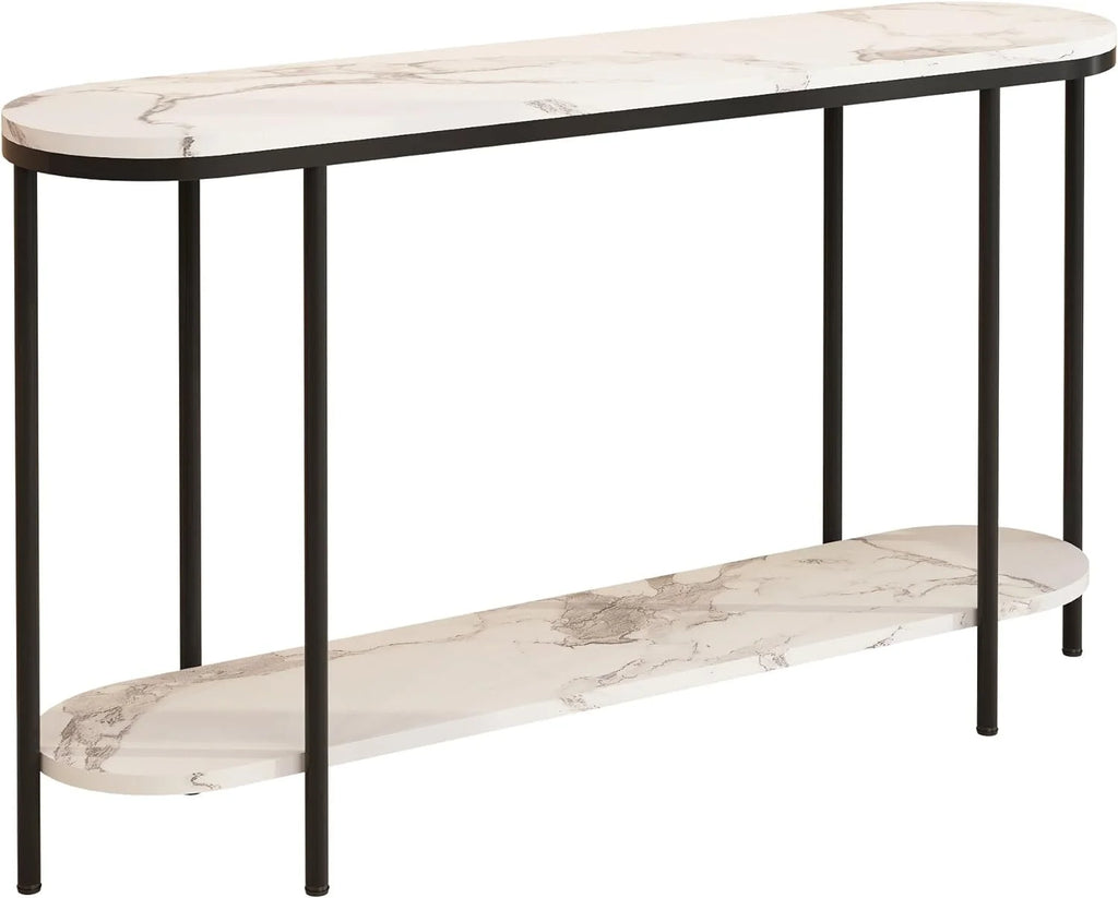 Faux Marble 2 Tier Sofa Table N308
