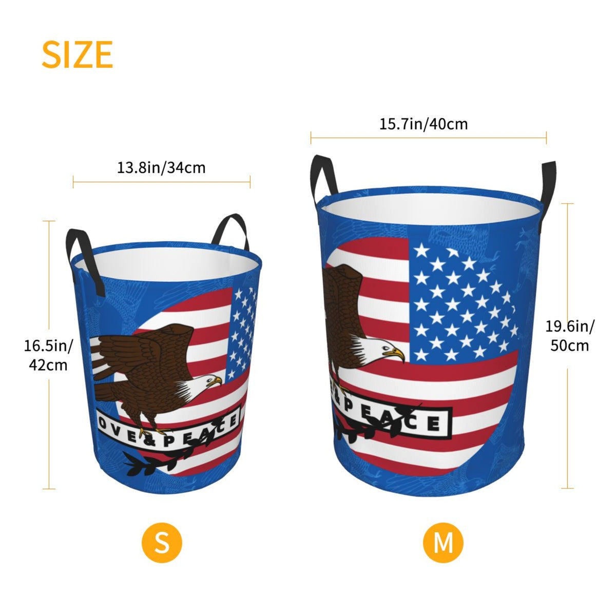 Blue Collapsible Laundry Basket R386148