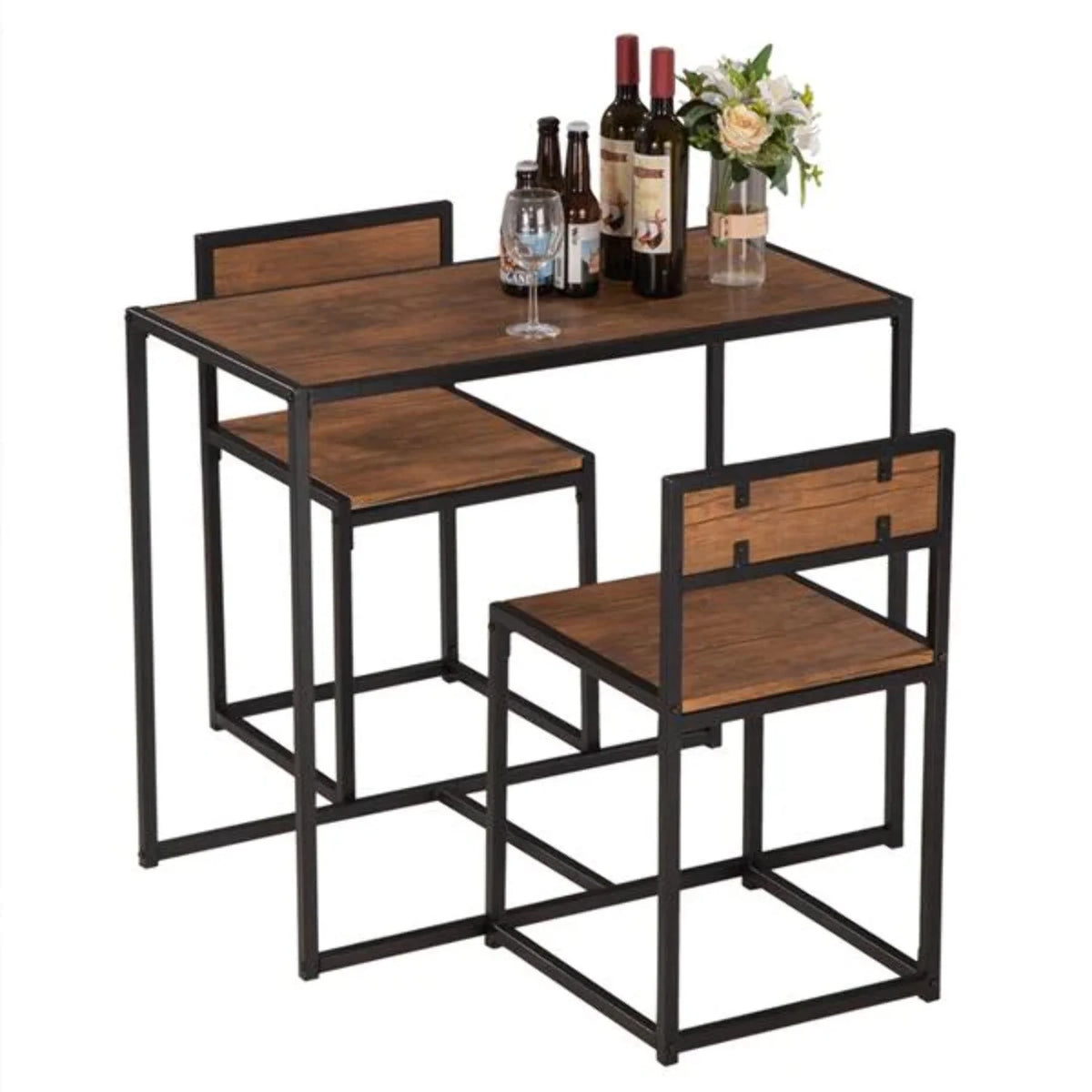 Wood Breakfast Table and Chair Three-Piece R7446