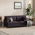 Grey Sleeper Loveseat with 2 Throw Pillows Y451