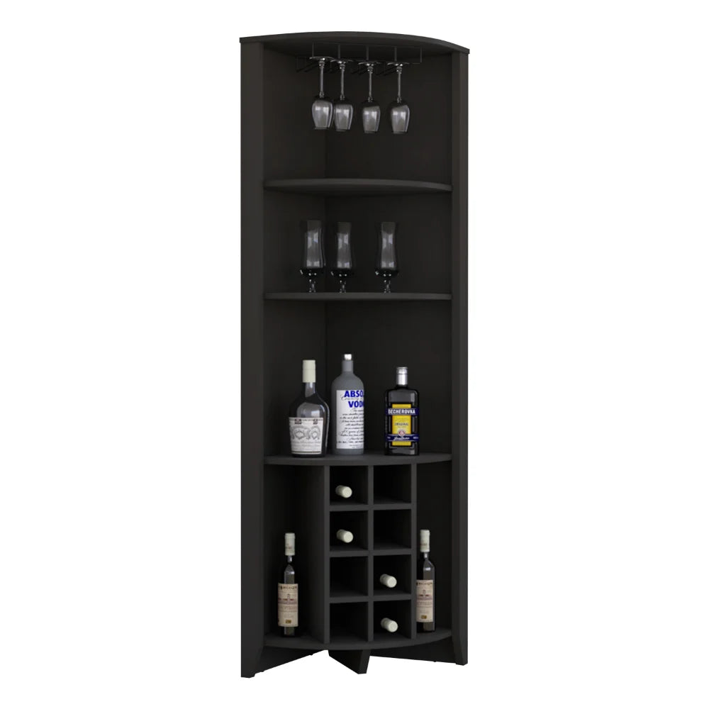 Dark Brown Corner Bar Cabinet N77941