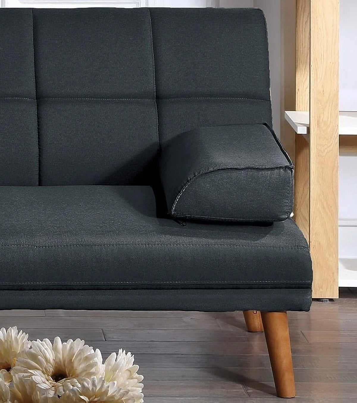 Black 2pc Sectional Sofa Set X2493