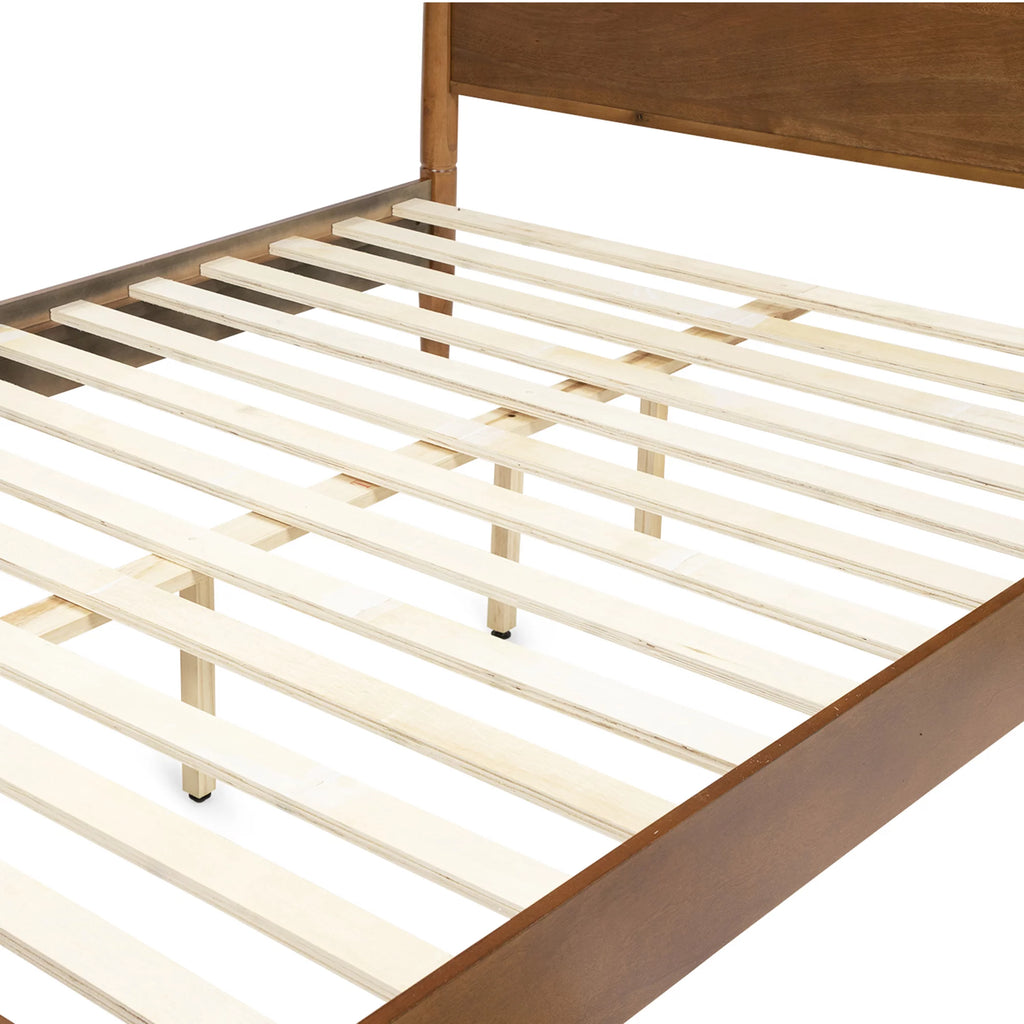 Solid Wood Queen Platform Bed with Memory Foam Mattress Y204782