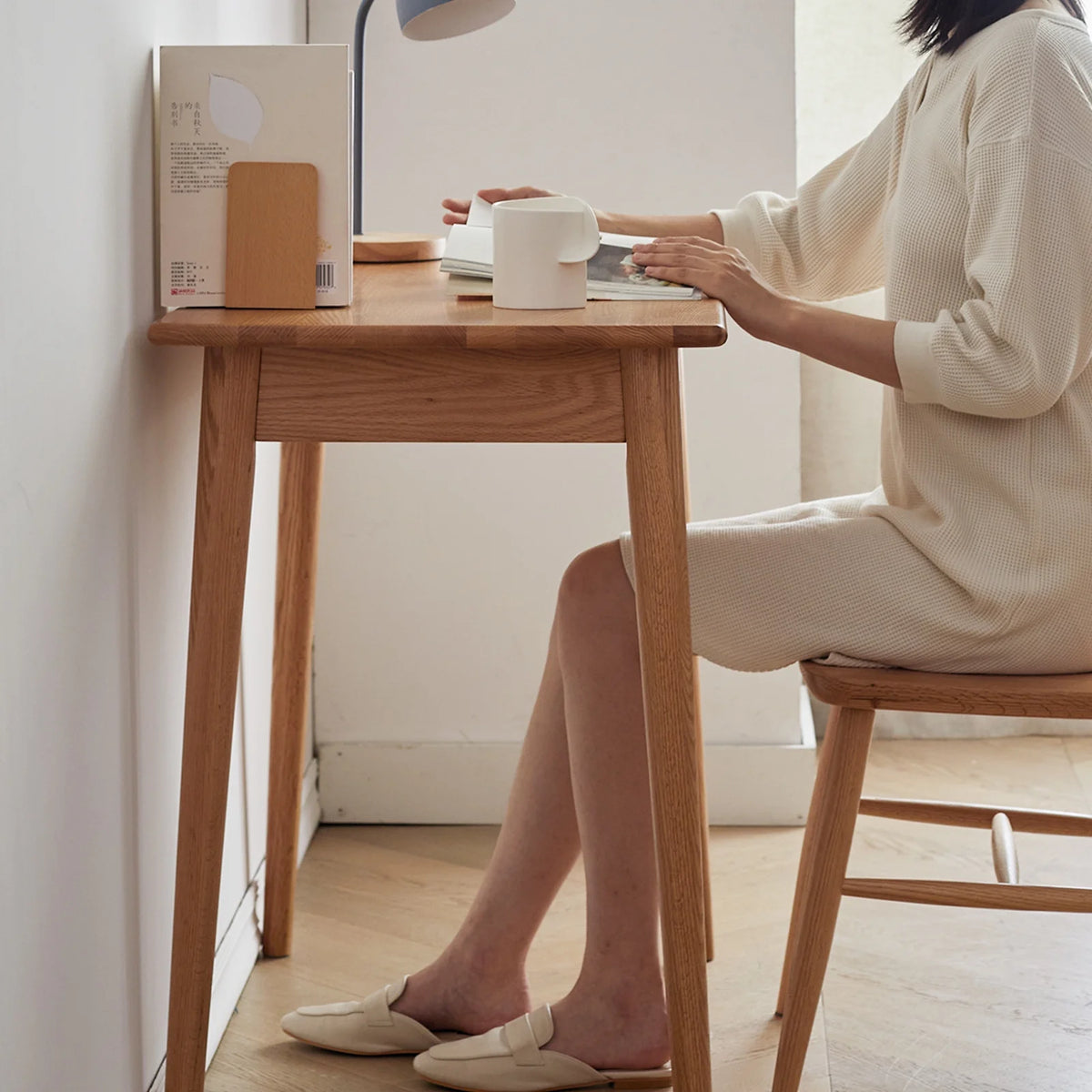 Oak Wood Computer Desk with Drawer C130