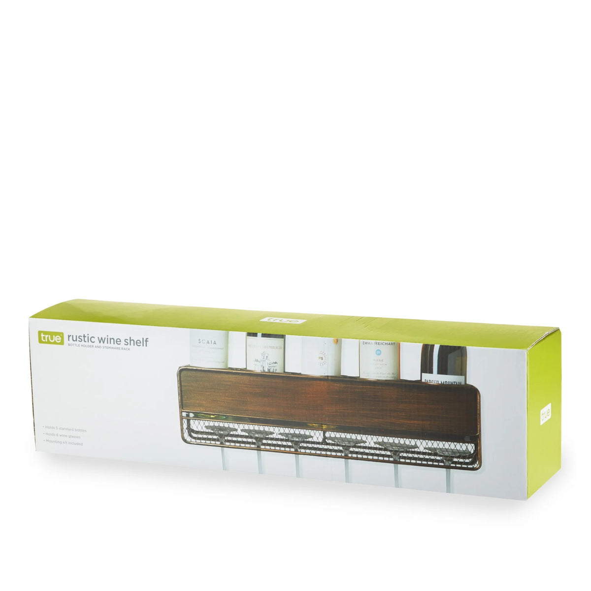 Wall Mounted Wine Shelf & Stemware Rack A361