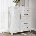 Solid Wood Gentleman's Chest in Rustic White Q778