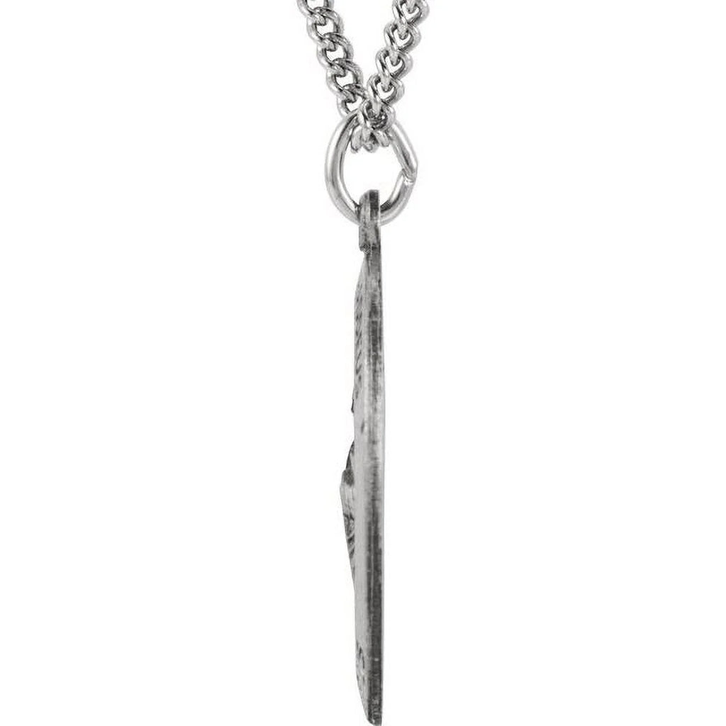 Sterling Silver Oval St. Jude Thaddeus 18" Necklace P72135