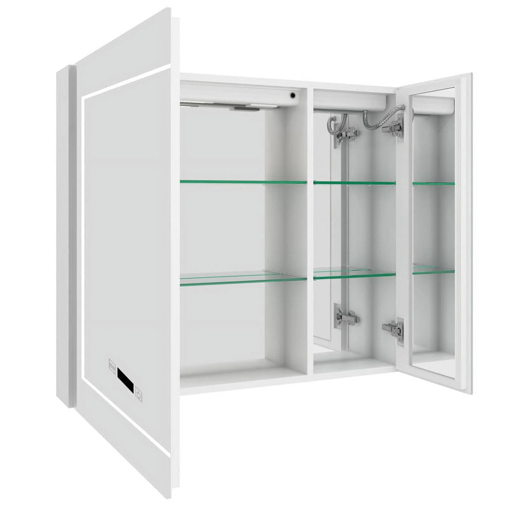 White LED Bathroom Mirror Cabinet D4167