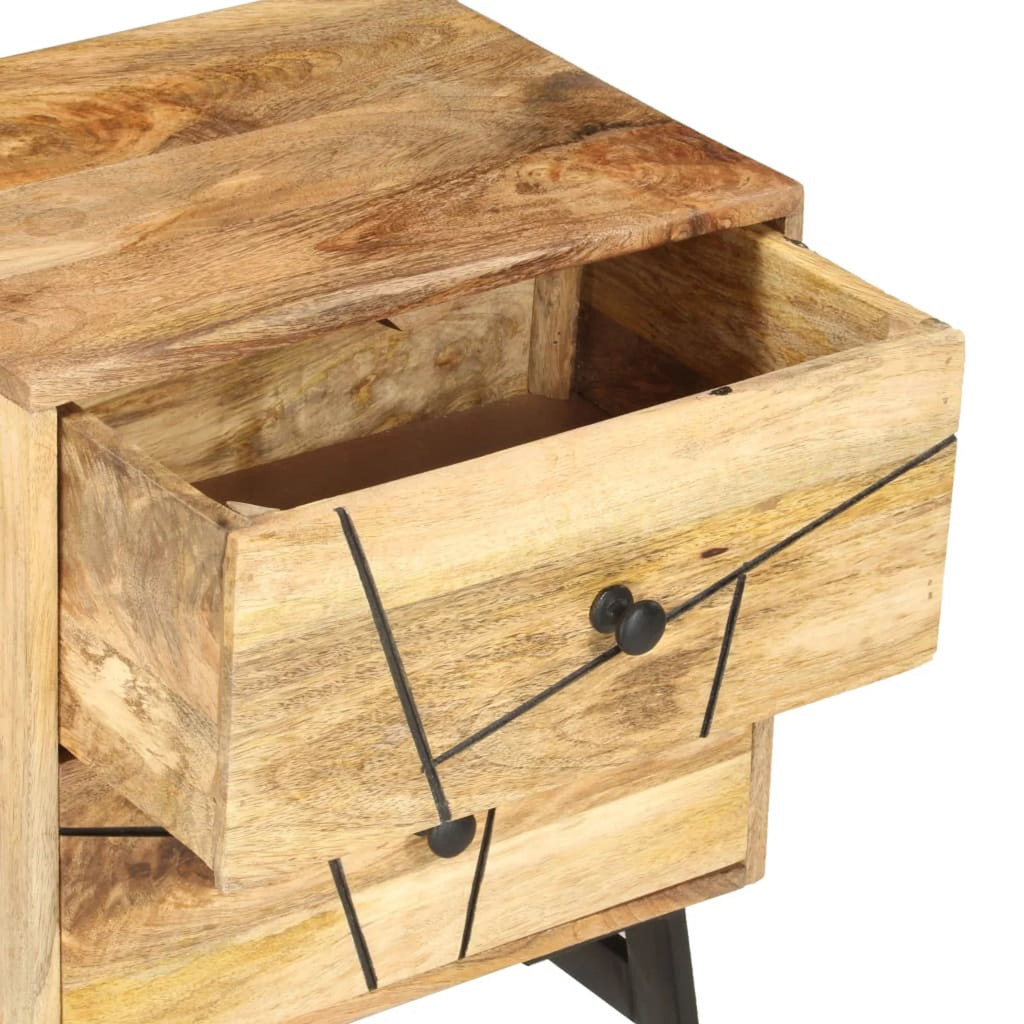 Solid Mango Wood Bedside Cabinet I83689