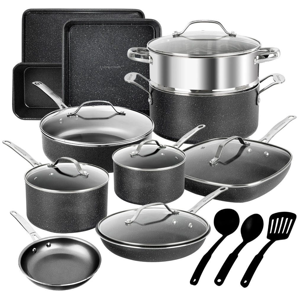 20 Pcs Nonstick Granite Stone Cookware and Bakeware Set J34757