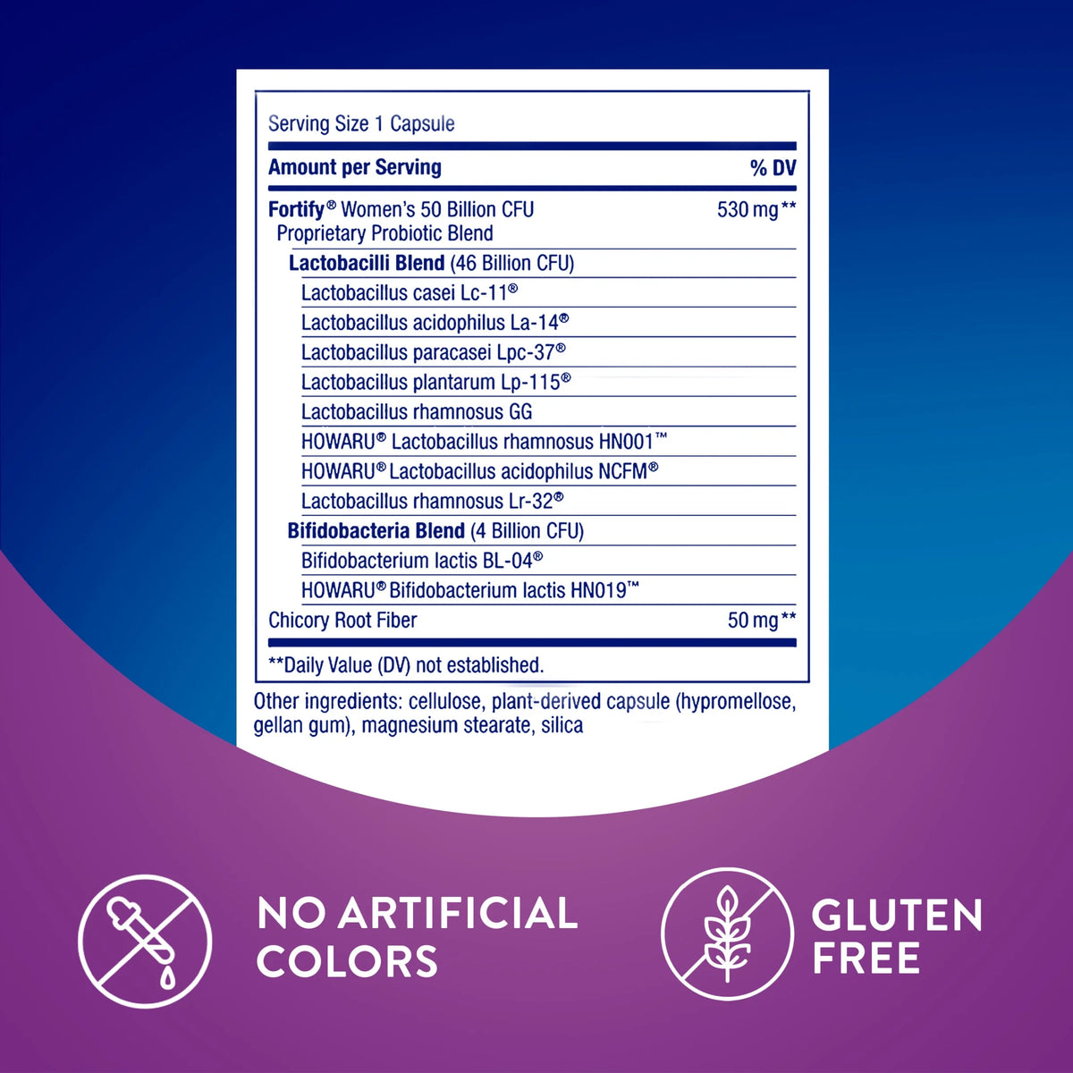 Women's Extra Strength Probiotic Capsules, 50 Billion Live Probiotics, 30 Count D61231
