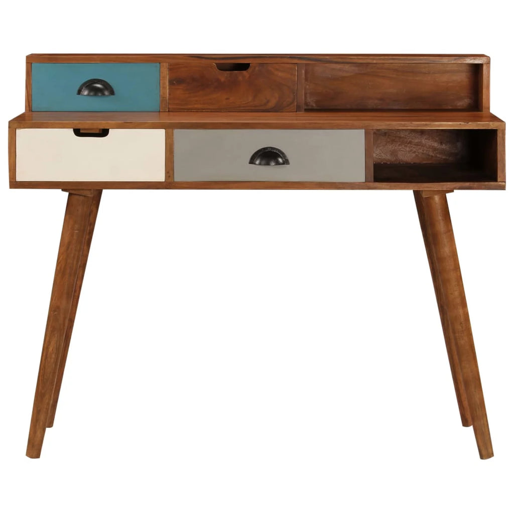 Acacia Wood Writing Desk with 4 Drawers M837530