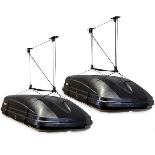 Cargo Box Ceiling Hoist with Pulley Lift System, Fits 8–10 ft Ceilings, Holds 150 lbs J39519