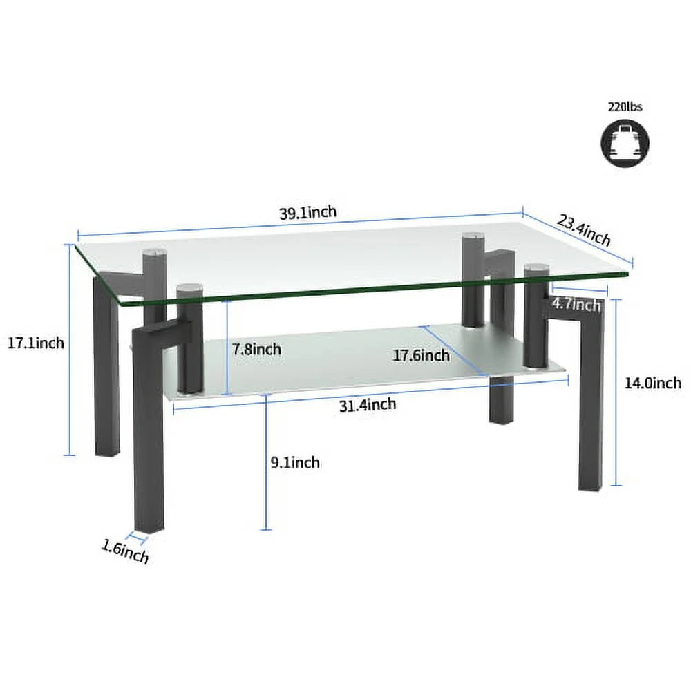 Black Glass Coffee Table X45189