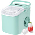 Green Countertop Ice Maker with Ice Scoop and Basket G32606