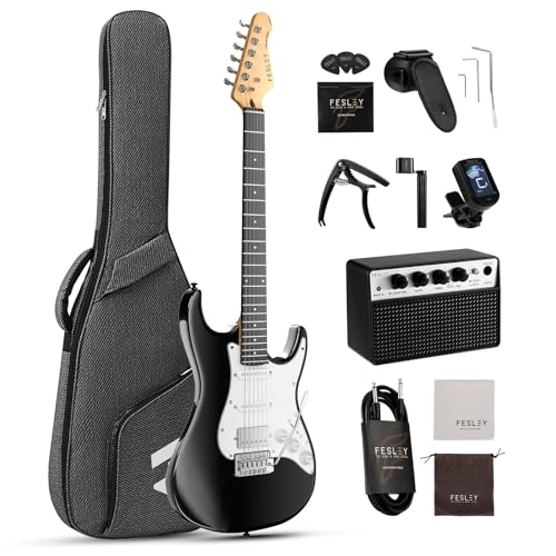 39 Inch HSS Pickup Full Size Solid Body Electric Guitar Kit with Amplifier E998021
