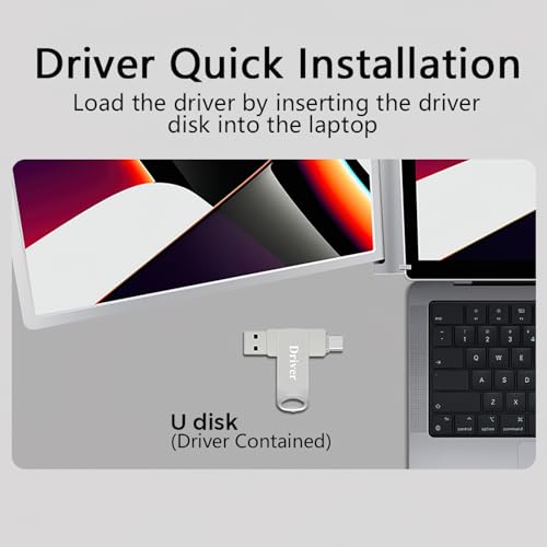 Portable Monitor 15.6inch FHD 1080P USB C HDMI Ultra-Slim IPS Display with Smart Cover & Speakers J5844