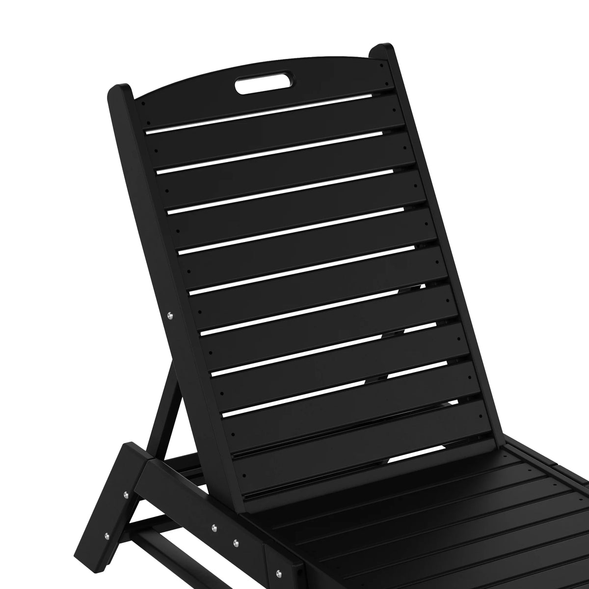 Outdoor Chaise Lounge Set of 2 Black I7441