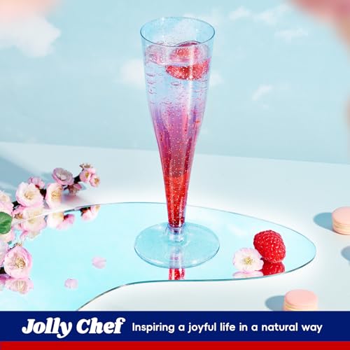 100 Pack 4.5 oz Clear Plastic Champagne Flutes U735215