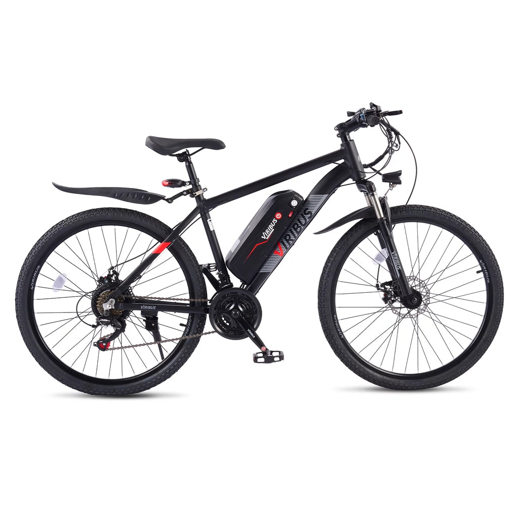 Electric Mountain Bicycle 26" 350W 48V Lithium Battery Black B73354