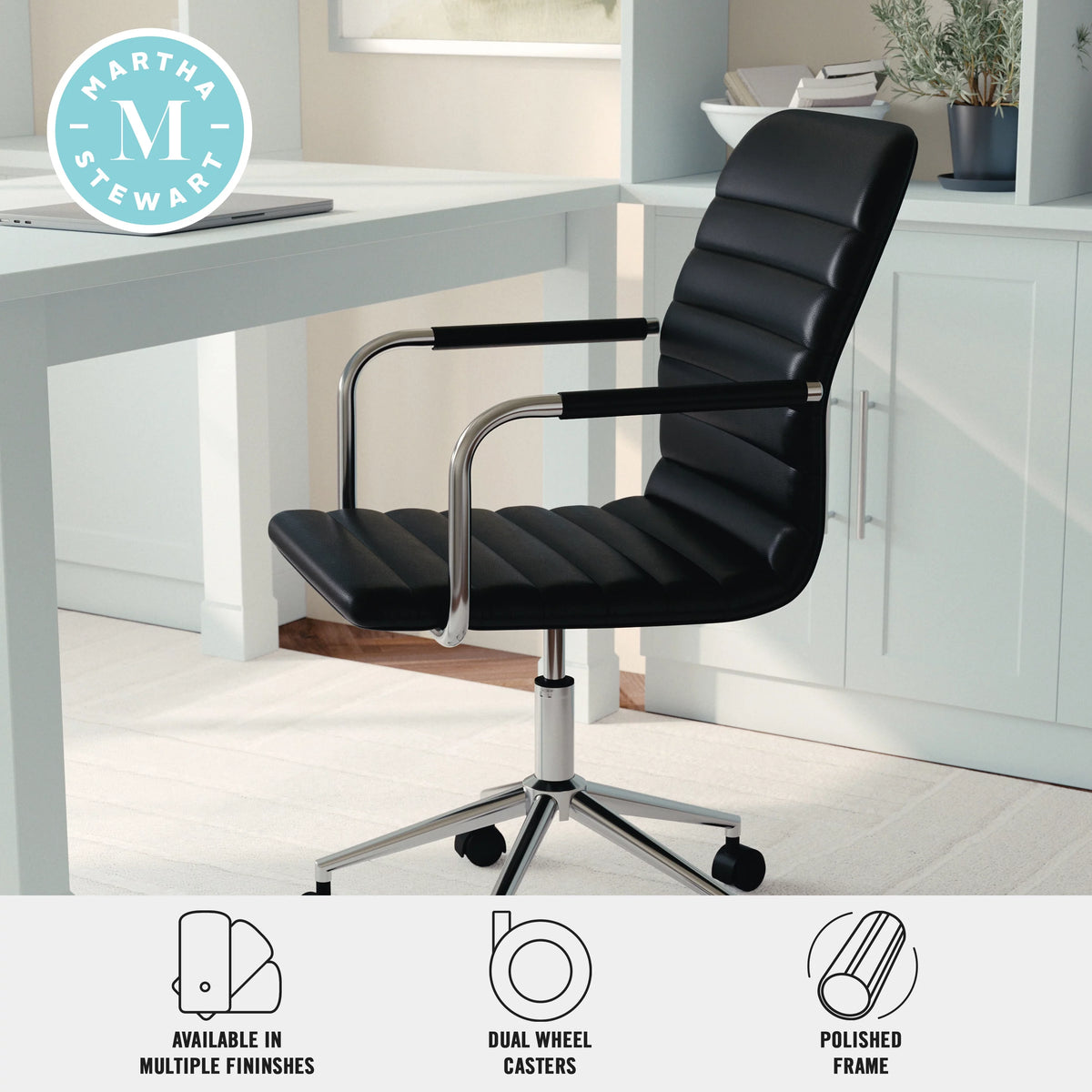 Black Upholstered Office Chair W223705