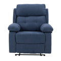 Blue Fabric Manual Recliner V1367