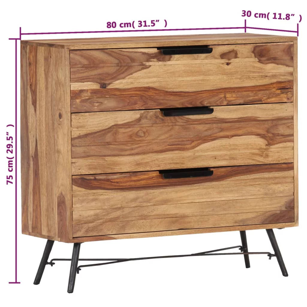 Solid Sheesham Wood Sideboard L156