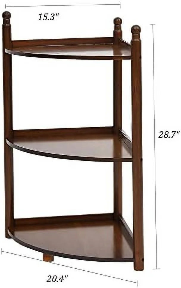 3 Tier Bamboo Corner Shelf 29 Inch V3813