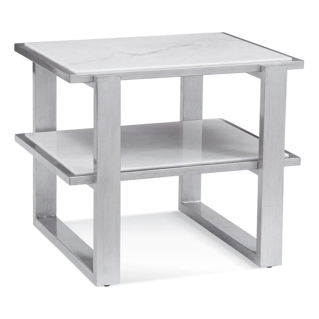 Wood and Marble End Table U752695