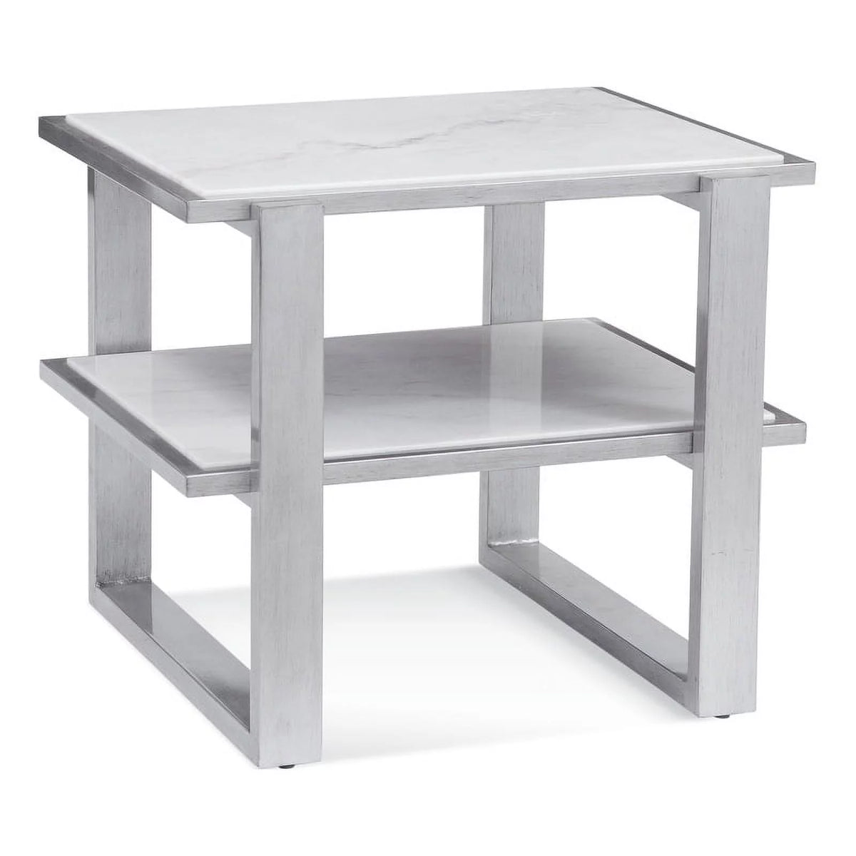 Wood and Marble End Table U752695