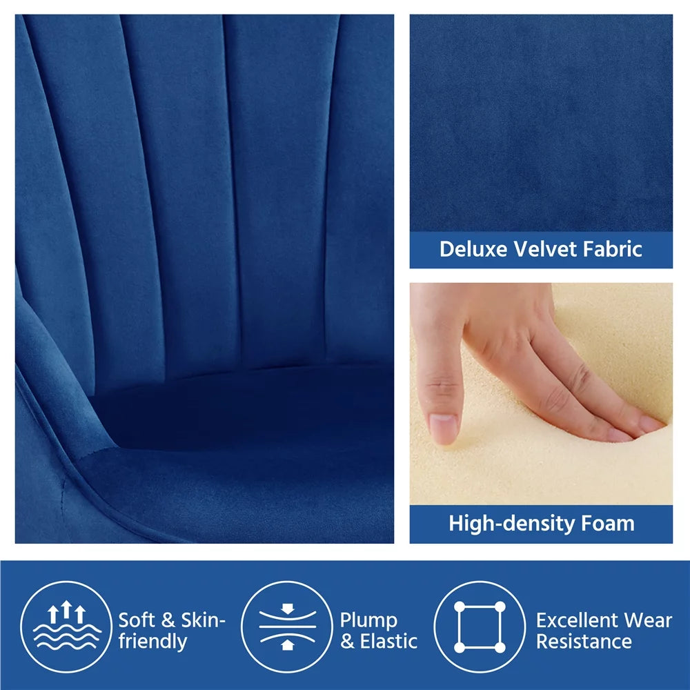 Blue Velvet Upholstered Accent Chair U975
