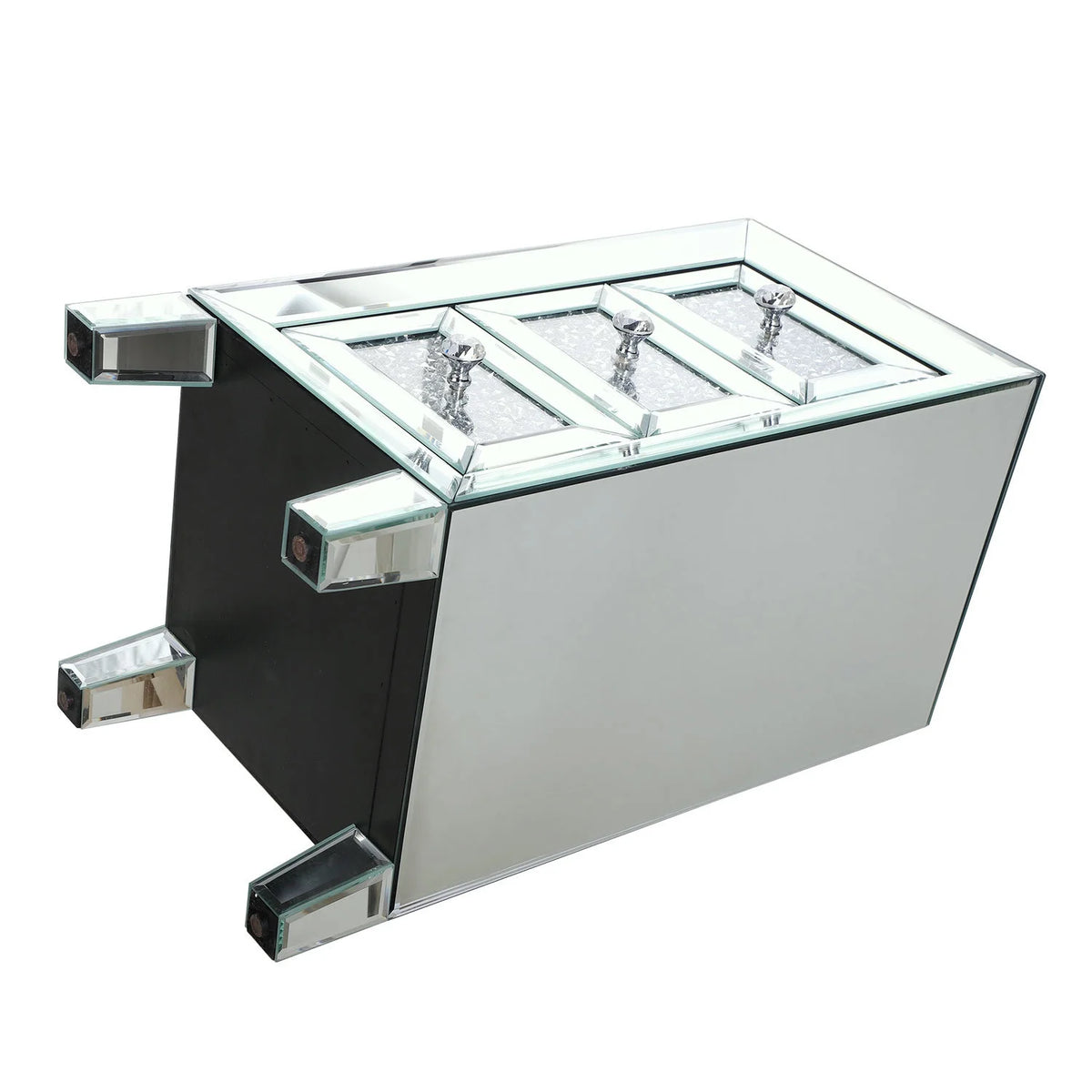 Mirrored Nightstand with 3 Drawers I40277
