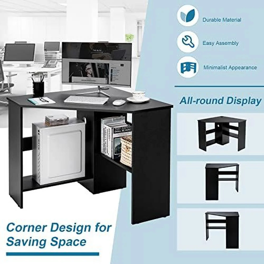 Corner Desk with Shelves N123