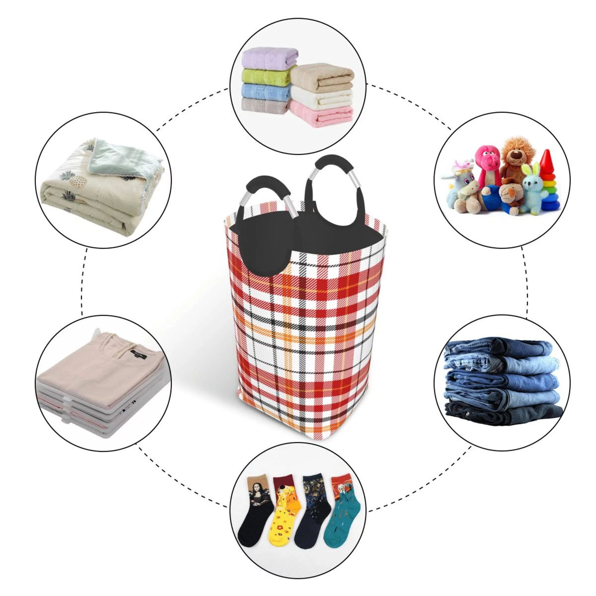 50L Rectangular Waterproof Foldable Laundry Hamper T918516
