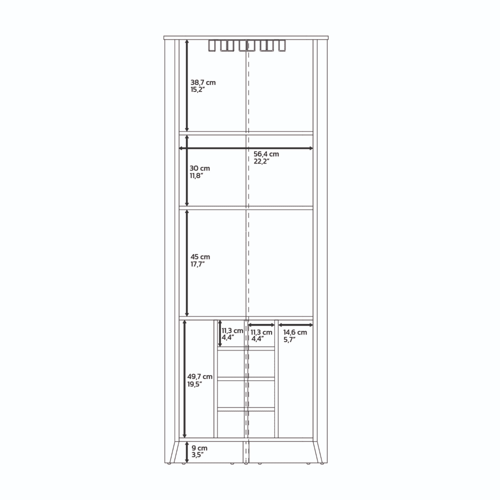 Dark Brown Corner Bar Cabinet N77941